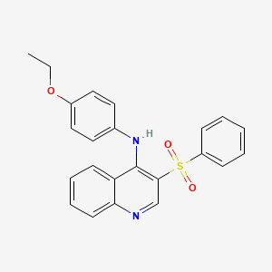 molecular formula C23H20N2O3S B2378733 3-(苯磺酰基)-N-(4-乙氧基苯基)喹啉-4-胺 CAS No. 895647-43-5