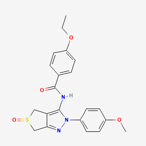 molecular formula C21H21N3O4S B2378734 4-乙氧基-N-(2-(4-甲氧基苯基)-5-氧化-4,6-二氢-2H-噻吩[3,4-c]吡唑-3-基)苯甲酰胺 CAS No. 1007194-68-4