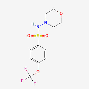molecular formula C11H13F3N2O4S B2378738 N-morpholino-4-(trifluoromethoxy)benzenesulfonamide CAS No. 866151-75-9