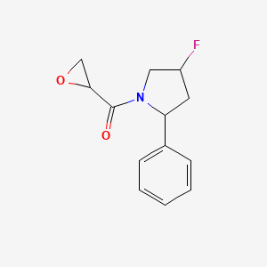 molecular formula C13H14FNO2 B2378741 (4-Fluoro-2-phenylpyrrolidin-1-yl)-(oxiran-2-yl)methanone CAS No. 2411287-56-2