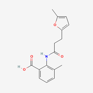 molecular formula C16H17NO4 B2378742 3-甲基-2-(3-(5-甲基呋喃-2-基)丙酰氨基)苯甲酸 CAS No. 878683-27-3