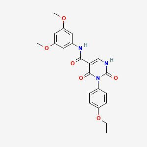 molecular formula C21H21N3O6 B2378756 N-(3,5-二甲氧基苯基)-3-(4-乙氧基苯基)-2,4-二氧代-1,2,3,4-四氢嘧啶-5-甲酰胺 CAS No. 896680-02-7