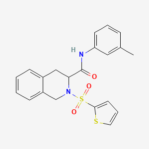 molecular formula C21H20N2O3S2 B2378760 N-(3-甲基苯基)-2-噻吩-2-基磺酰基-3,4-二氢-1H-异喹啉-3-甲酰胺 CAS No. 1093200-12-4