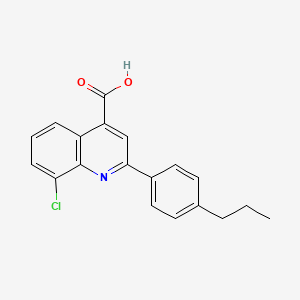 molecular formula C19H16ClNO2 B2378775 8-Chloro-2-(4-propylphenyl)quinoline-4-carboxylic acid CAS No. 588676-12-4