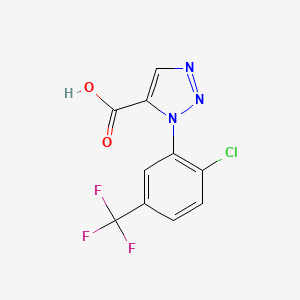 molecular formula C10H5ClF3N3O2 B2378780 1-(2-Chloro-5-(trifluoromethyl)phenyl)-1H-1,2,3-triazole-5-carboxylic acid CAS No. 1153905-75-9