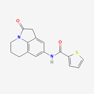 molecular formula C16H14N2O2S B2378782 N-(2-oxo-2,4,5,6-tetrahydro-1H-pyrrolo[3,2,1-ij]quinolin-8-yl)thiophene-2-carboxamide CAS No. 898436-67-4