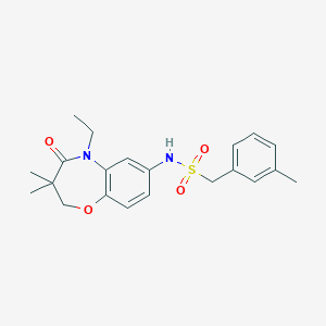 N-(5-ethyl-3,3-dimethyl-4-oxo-2,3,4,5-tetrahydrobenzo[b][1,4]oxazepin-7-yl)-1-(m-tolyl)methanesulfonamide