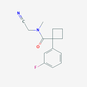 molecular formula C14H15FN2O B2378793 N-(cyanomethyl)-1-(3-fluorophenyl)-N-methylcyclobutane-1-carboxamide CAS No. 1311704-64-9
