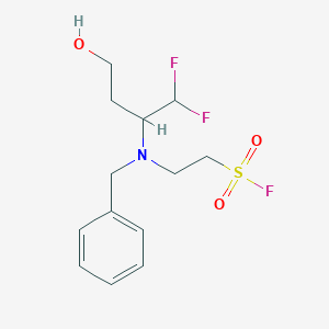 B2378811 2-[Benzyl-(1,1-difluoro-4-hydroxybutan-2-yl)amino]ethanesulfonyl fluoride CAS No. 2411271-51-5