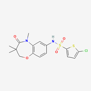 B2378812 5-chloro-N-(3,3,5-trimethyl-4-oxo-2,3,4,5-tetrahydrobenzo[b][1,4]oxazepin-7-yl)thiophene-2-sulfonamide CAS No. 921908-58-9