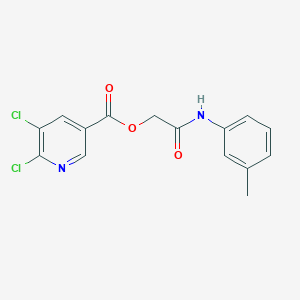 molecular formula C15H12Cl2N2O3 B2378814 [2-(3-甲基苯胺基)-2-氧代乙基] 5,6-二氯吡啶-3-甲酸酯 CAS No. 391652-12-3