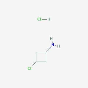 molecular formula C4H9Cl2N B2378818 3-氯环丁胺；盐酸盐 CAS No. 2551117-70-3
