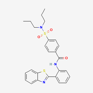 B2378824 N-[2-(1,3-benzothiazol-2-yl)phenyl]-4-(dipropylsulfamoyl)benzamide CAS No. 477569-56-5