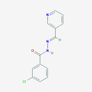 molecular formula C13H10ClN3O B2378827 3-氯-N'-[(1E)-吡啶-3-基甲烯基]苯甲酰肼 CAS No. 301194-08-1