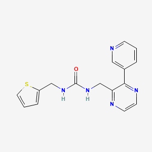 molecular formula C16H15N5OS B2378841 1-((3-(Pyridin-3-yl)pyrazin-2-yl)methyl)-3-(thiophen-2-ylmethyl)urea CAS No. 2034396-41-1