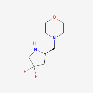 molecular formula C9H16F2N2O B2378842 4-{[(2S)-4,4-difluorotetrahydro-1H-pyrrol-2-yl]methyl}morpholine CAS No. 2095997-38-7