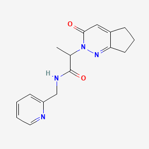 2-(3-oxo-3,5,6,7-tetrahydro-2H-cyclopenta[c]pyridazin-2-yl)-N-(pyridin-2-ylmethyl)propanamide