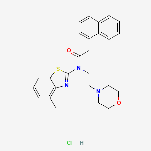 molecular formula C26H28ClN3O2S B2378855 N-(4-methylbenzo[d]thiazol-2-yl)-N-(2-morpholinoethyl)-2-(naphthalen-1-yl)acetamide hydrochloride CAS No. 1329923-23-0