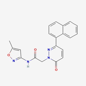 molecular formula C20H16N4O3 B2378864 N-(5-methylisoxazol-3-yl)-2-(3-(naphthalen-1-yl)-6-oxopyridazin-1(6H)-yl)acetamide CAS No. 899946-93-1