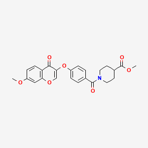 methyl 1-(4-((7-methoxy-4-oxo-4H-chromen-3-yl)oxy)benzoyl)piperidine-4-carboxylate