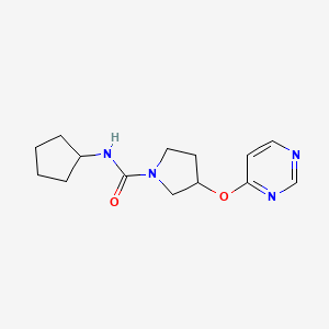 N-cyclopentyl-3-(pyrimidin-4-yloxy)pyrrolidine-1-carboxamide