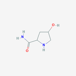 molecular formula C5H10N2O2 B2378875 4-Hydroxypyrrolidine-2-carboxamide CAS No. 1000616-27-2