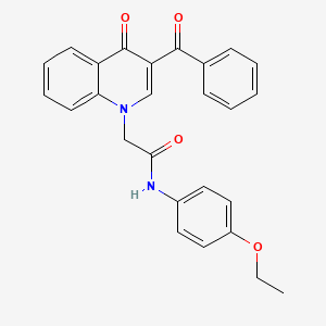 molecular formula C26H22N2O4 B2378894 2-(3-苯甲酰-4-氧代喹啉-1(4H)-基)-N-(4-乙氧苯基)乙酰胺 CAS No. 895652-60-5
