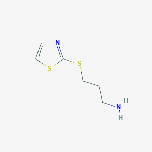molecular formula C6H10N2S2 B2378904 2-[(3-氨基丙基)硫烷基]-1,3-噻唑 CAS No. 746543-11-3