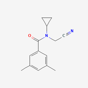 molecular formula C14H16N2O B2378907 N-(cyanomethyl)-N-cyclopropyl-3,5-dimethylbenzamide CAS No. 1252396-18-1