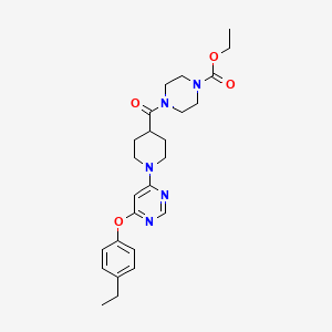 Ethyl 4-{1-[6-(4-ethylphenoxy)pyrimidin-4-yl]piperidine-4-carbonyl}piperazine-1-carboxylate