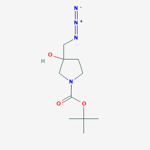 molecular formula C10H18N4O3 B2378921 CC(C)(C)OC(=O)N1Ccc(O)(CN=[N+]=[N-])C1 CAS No. 1673553-77-9