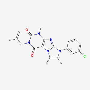 6-(3-Chlorophenyl)-4,7,8-trimethyl-2-(2-methylprop-2-enyl)purino[7,8-a]imidazole-1,3-dione