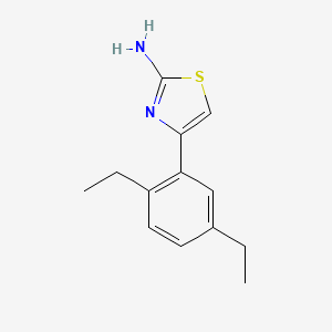 molecular formula C13H16N2S B2378928 4-(2,5-二乙基苯基)-1,3-噻唑-2-胺 CAS No. 857041-76-0