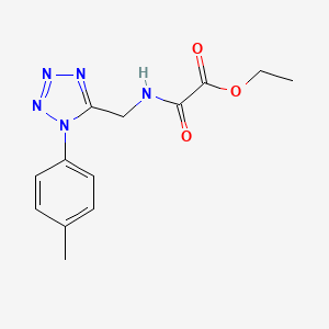 ethyl 2-oxo-2-(((1-(p-tolyl)-1H-tetrazol-5-yl)methyl)amino)acetate