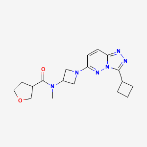 N-(1-{3-cyclobutyl-[1,2,4]triazolo[4,3-b]pyridazin-6-yl}azetidin-3-yl)-N-methyloxolane-3-carboxamide
