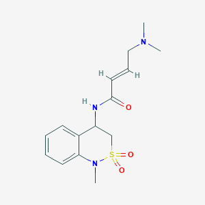 (E)-4-(Dimethylamino)-N-(1-methyl-2,2-dioxo-3,4-dihydro-2lambda6,1-benzothiazin-4-yl)but-2-enamide