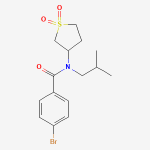 molecular formula C15H20BrNO3S B2378937 4-bromo-N-(1,1-dioxidotetrahydrothiophen-3-yl)-N-isobutylbenzamide CAS No. 898425-50-8