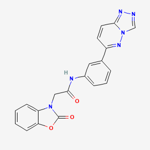 N-(3-([1,2,4]triazolo[4,3-b]pyridazin-6-yl)phenyl)-2-(2-oxobenzo[d]oxazol-3(2H)-yl)acetamide