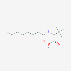 molecular formula C14H27NO3 B2378948 3,3-Dimethyl-2-(octanoylamino)butanoic acid CAS No. 1218379-29-3