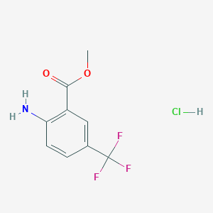 molecular formula C9H9ClF3NO2 B2378952 Methyl 2-amino-5-(trifluoromethyl)benzoate;hydrochloride CAS No. 2287272-38-0