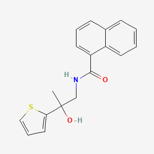 molecular formula C18H17NO2S B2378961 N-(2-hydroxy-2-(thiophen-2-yl)propyl)-1-naphthamide CAS No. 1396790-42-3