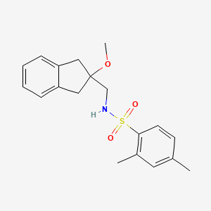 molecular formula C19H23NO3S B2378965 N-((2-methoxy-2,3-dihydro-1H-inden-2-yl)methyl)-2,4-dimethylbenzenesulfonamide CAS No. 2034410-67-6