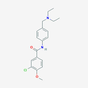molecular formula C19H23ClN2O2 B237898 3-chloro-N-{4-[(diethylamino)methyl]phenyl}-4-methoxybenzamide 