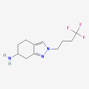 molecular formula C11H16F3N3 B2378983 2-(4,4,4-Trifluorobutyl)-4,5,6,7-tetrahydroindazol-6-amine CAS No. 2253640-88-7