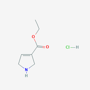 molecular formula C7H12ClNO2 B2378987 Ethyl 2,5-dihydro-1H-pyrrole-3-carboxylate;hydrochloride CAS No. 35957-74-5