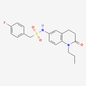 molecular formula C19H21FN2O3S B2378997 1-(4-fluorophenyl)-N-(2-oxo-1-propyl-1,2,3,4-tetrahydroquinolin-6-yl)methanesulfonamide CAS No. 946325-84-4