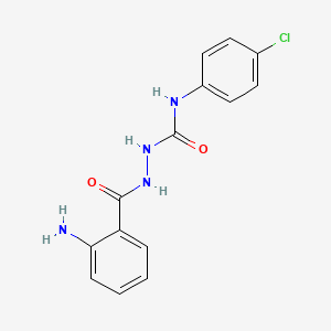 molecular formula C14H13ClN4O2 B2379001 1-(2-Aminobenzoyl)-4-(4-chlorophenyl)semicarbazide CAS No. 1119391-75-1