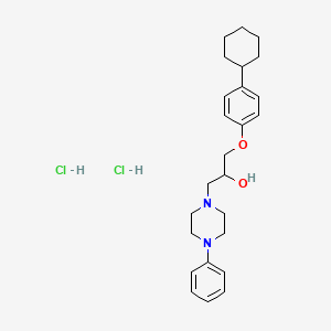 1-(4-Cyclohexylphenoxy)-3-(4-phenylpiperazin-1-yl)propan-2-ol dihydrochloride