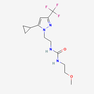 1-(2-(5-cyclopropyl-3-(trifluoromethyl)-1H-pyrazol-1-yl)ethyl)-3-(2-methoxyethyl)urea