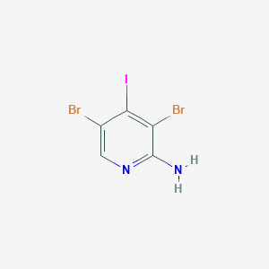 molecular formula C5H3Br2IN2 B2379007 3,5-Dibromo-4-iodopyridin-2-amine CAS No. 2379946-90-2